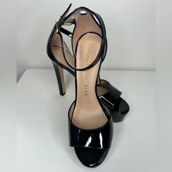 Stuart Weitzman Black Patent Leather Heels - Picture 1 of 6